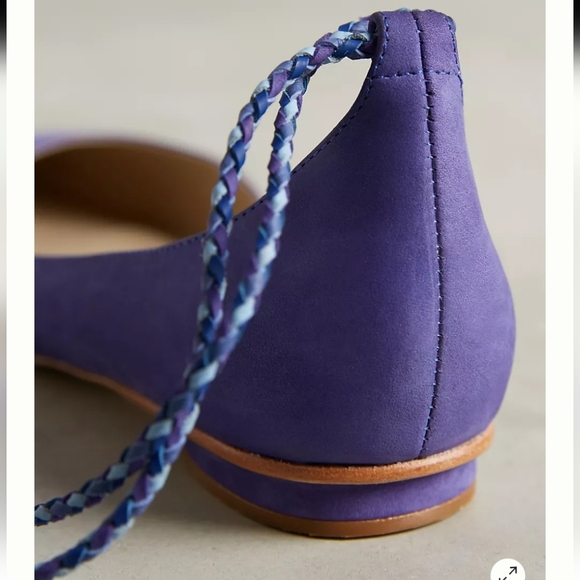 Guilhermina Suede Ankle-Tie Flats 9M - Picture 2 of 12